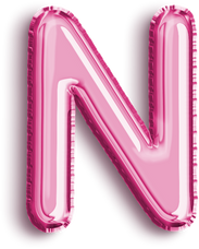 Pink Balloon Letter N